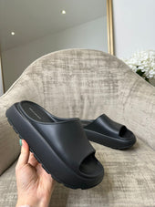 Carmen Chunky Platform Sliders - Black